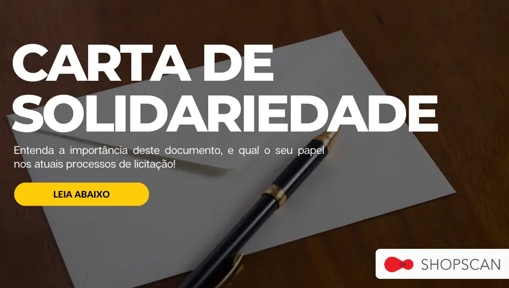 CARTA DE SOLIDARIEDADE NA LICITAÇÃO