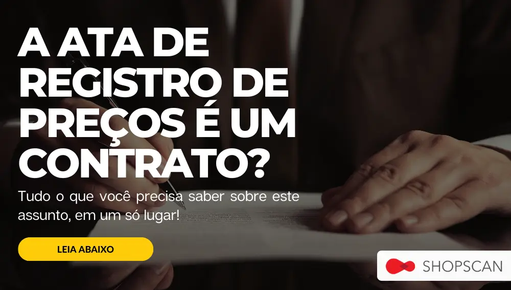 A ATA DE REGISTRO DE PREÇOS É UM CONTRATO